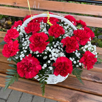 Basket of carnations
