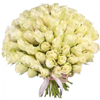 51 белая роза 40 см