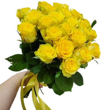 Yellow roses 40 cm (select number of roses in bouquet)