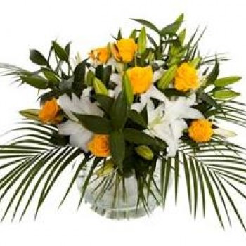 Bouquet of lilies and roses Lovely Greetings