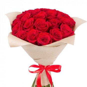 Red roses in craft 50 cm
