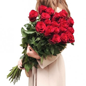 Long red roses 70 cm (select number of flowers)