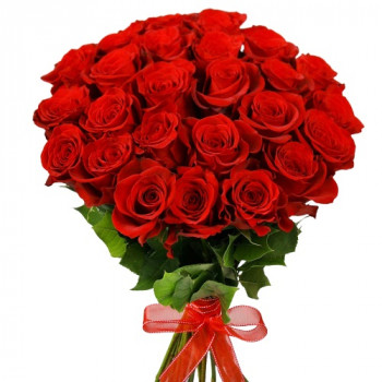 Красные розы 40 см (выберите количество цветов)