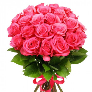 Розовые розы 40 см (количество цветов на выбор)