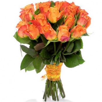 Оранжевые розы 40 см (количество цветов на выбор)